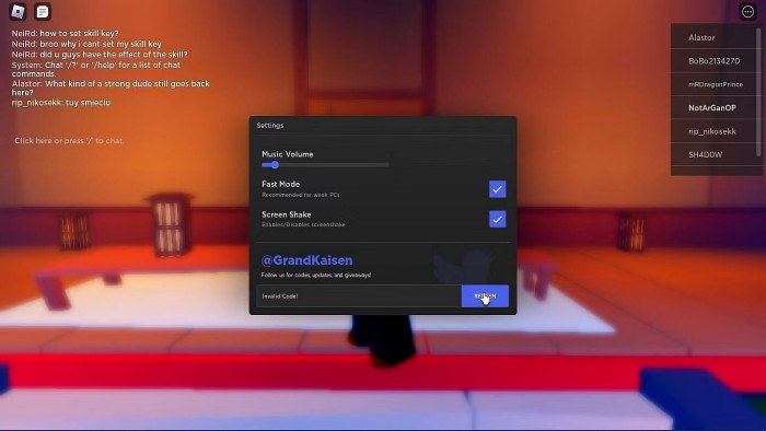 Grand Kaizen code troubleshooting