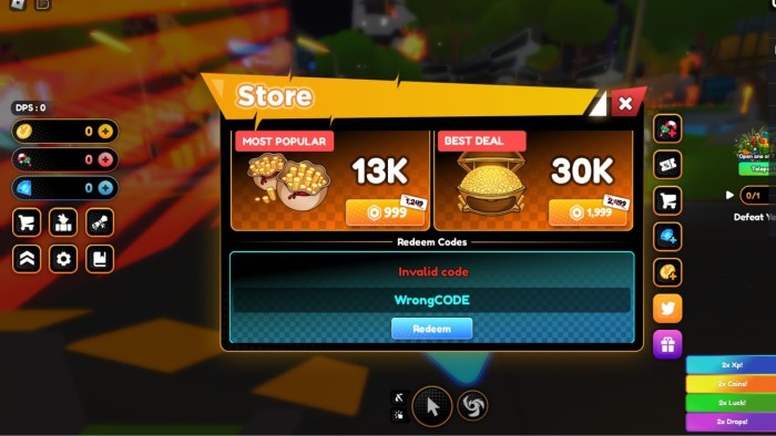 Invalid code message