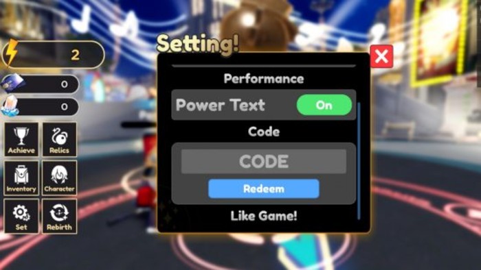 Code box in StarRail Simulator