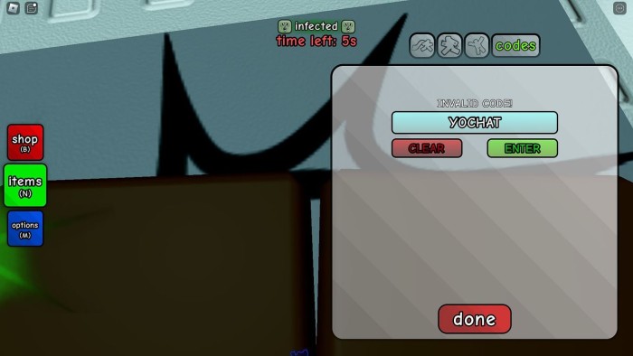 Troubleshooting codes for Untitled Tag Game