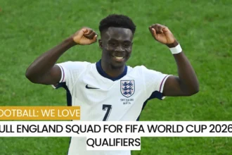 Full England squad for FIFA World Cup 2026 qualifiers