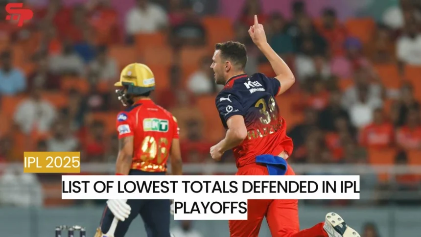 List of lowest totals defended in IPL Playoffs