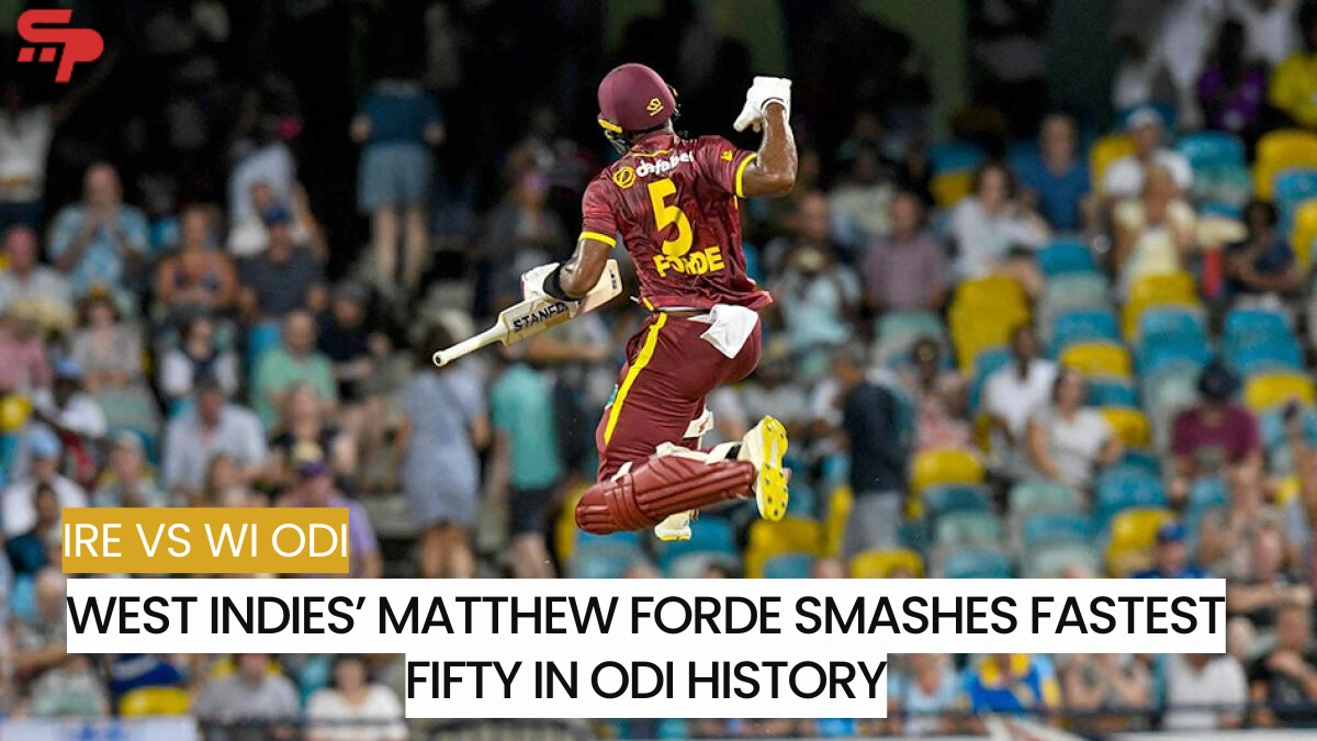 West Indies’ Matthew Forde smashes fastest fifty in ODI history