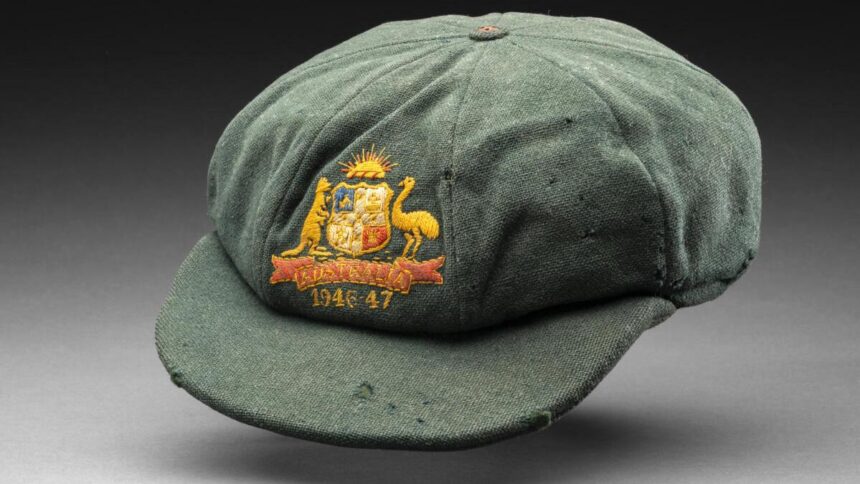 Don Bradman’s ‘baggy green’ cap worn during 1946-47 Ashes Sold