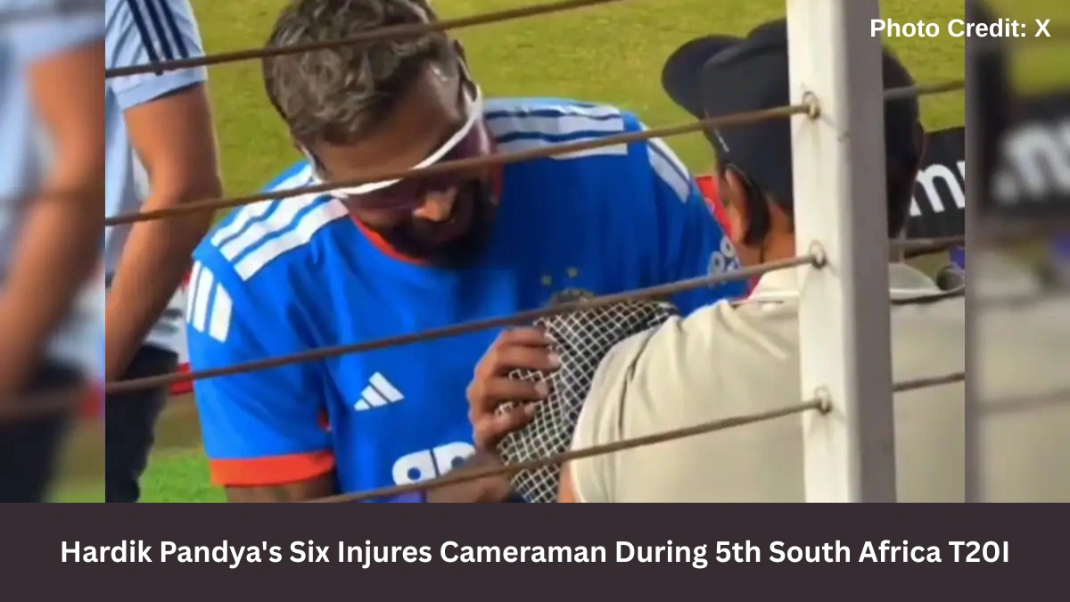 Hardik Pandya's Six Injures Cameraman During 5th South Africa T20I